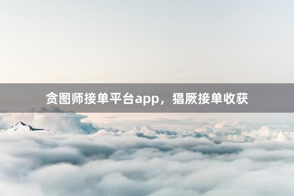 贪图师接单平台app，猖厥接单收获
